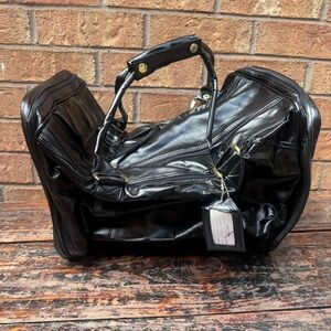 New Black Vinyl Carryon or Gym Bag